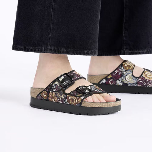 Women's Birkenstock Arizona Flex Platform - Brocade Black