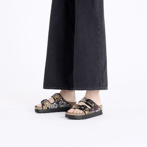 Women's Birkenstock Arizona Flex Platform - Brocade Black