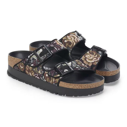 Women's Birkenstock Arizona Flex Platform - Brocade Black
