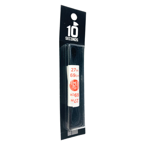 10 Seconds 30" Round Waxed Dress Laces - Black