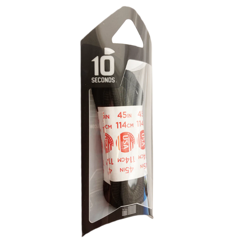 10 Seconds 54" Athletic Oval Laces - Black