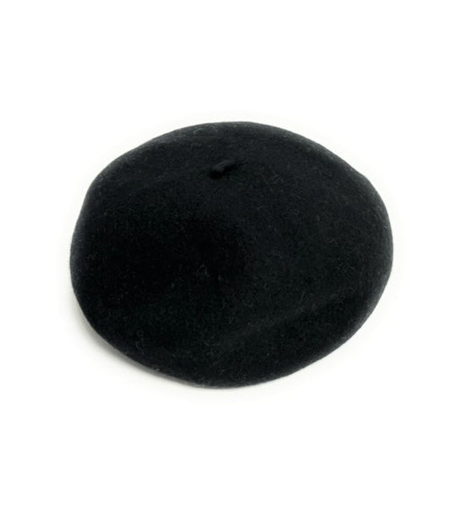 Shihreen Boiled Wool Beret - Black