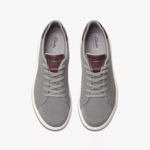 Men's Clarks Mapstone Lace - Grey Knit