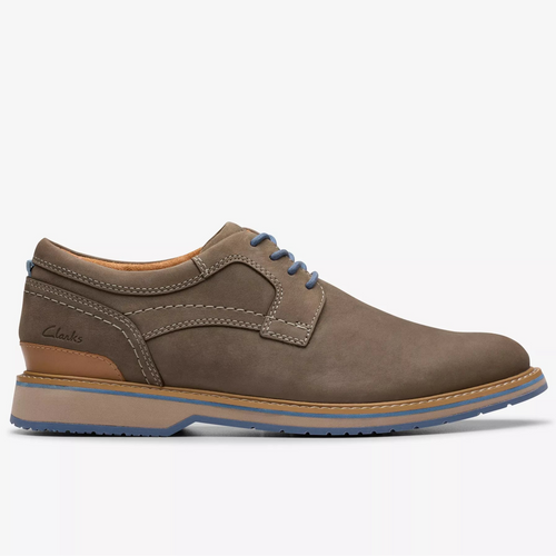 Men's Clarks Monahan Plain - Grey Nubuck