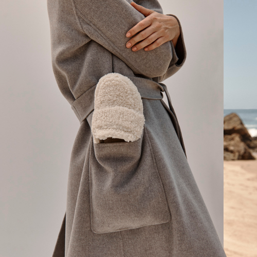 Vionic Gemma II Slipper in Cream Shearling