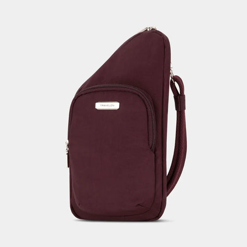 Travelon Anti-Theft Essentials Mini Asymmetric Crossbody - Bordeaux