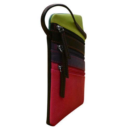 ili New York Small Triple Zip Crossbody - Black Brights