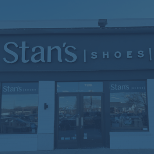 Image of Stan's Shoes Brookfield with a blue overlay