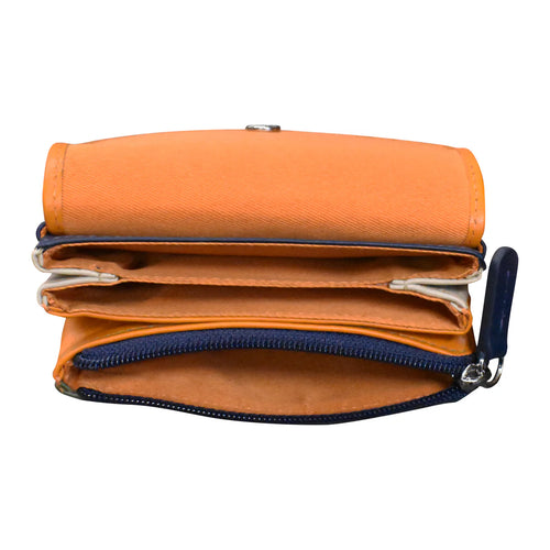 ili New York Small Coin and Card Case - Harvest Multi