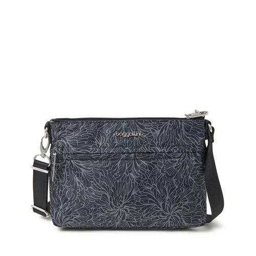 Baggallini Memento Crossbody - Midnight Blossom