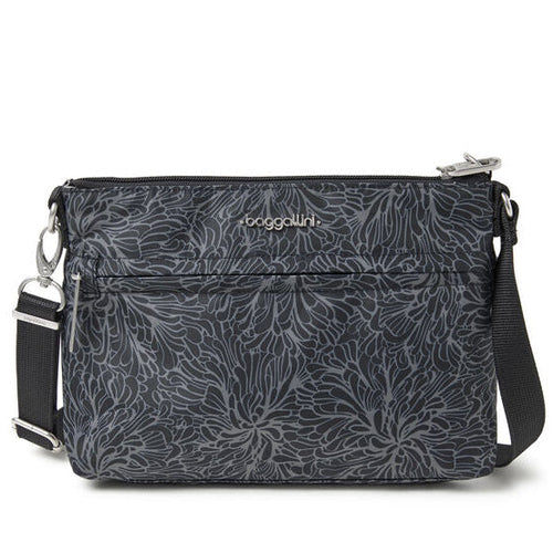 Baggallini Memento Crossbody - Midnight Blossom