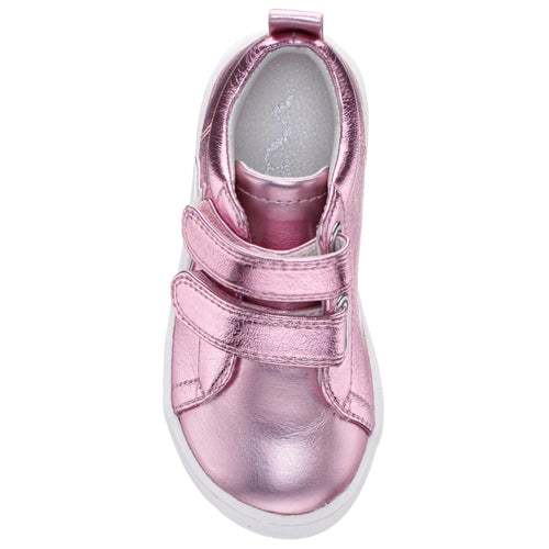 Kid's Nina Brinkly Bump Toe Sneakers - Light Pink Metallic