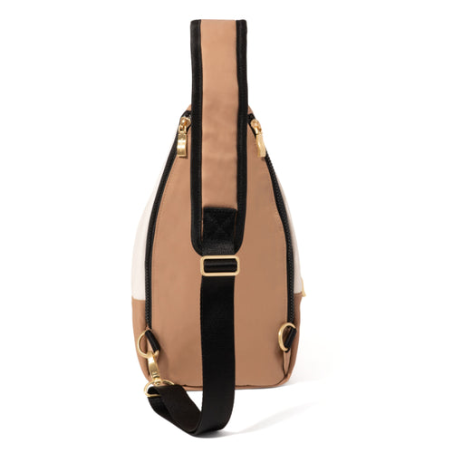 Baggallini Central Park Sling – Acorn Multi Twill
