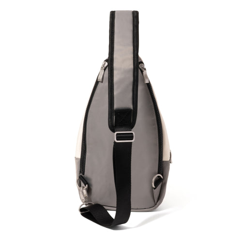 Baggallini Central Park Sling – Black Multi Twill