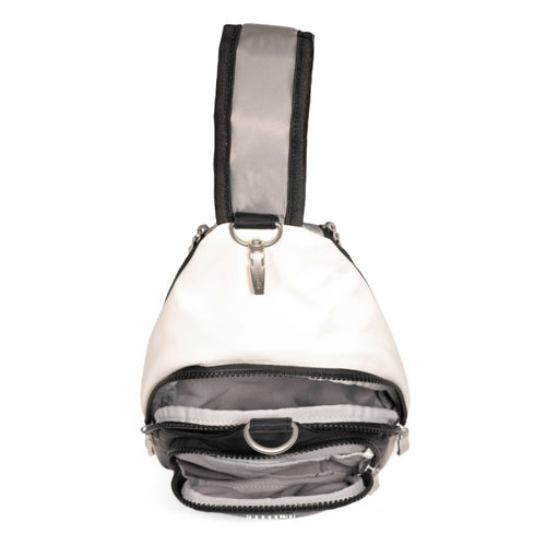 Baggallini Central Park Sling – Black Multi Twill