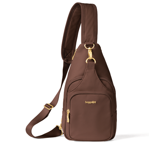 Baggallini Central Park Sling – Ganache Twill