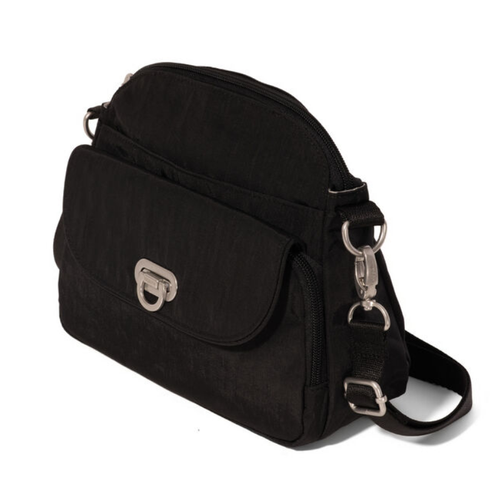 Baggallini Coastal Flip Lock Crossbody - Black