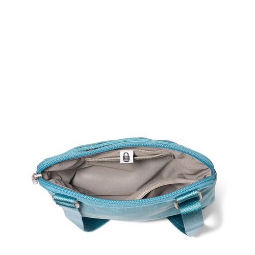 Baggallini Coastal Flip Lock Mini Crossbody - Seaside Blue