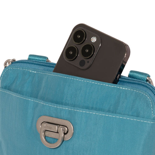 Baggallini Coastal Flip Lock Mini Crossbody - Seaside Blue
