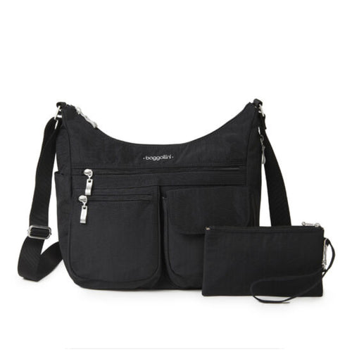 Baggallini Everywhere Bagg - Black With Sand Lining