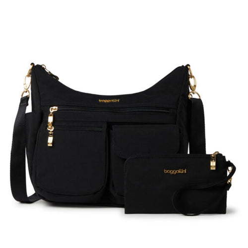 Baggallini Modern Everywhere Bag - Black With Gold Hardware