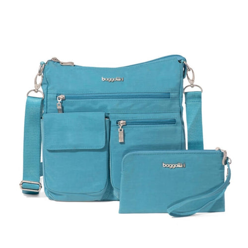 Baggallini Modern Everywhere Slim Crossbody - Seaside Blue