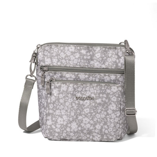 Baggallini Modern Pocket Crossbody - Light Grey Petal