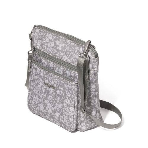 Baggallini Modern Pocket Crossbody - Light Grey Petal