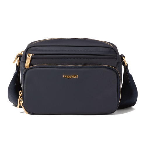 Baggallini Mott Crossbody - French Navy with Gold Hardware