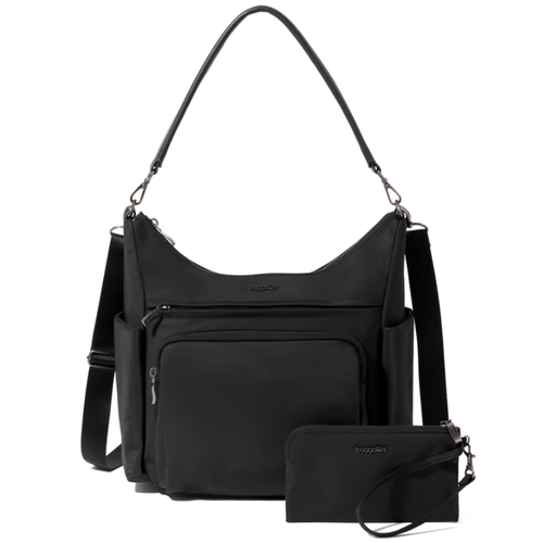Baggallini Nolita Convertible Hobo - Black Twill