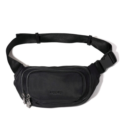 Baggallini On The Go Belt Bag - Black Twill