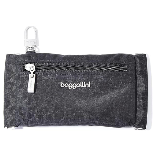 Baggallini On The Go Sunglasses Pouch - Black Cheetah Embossed