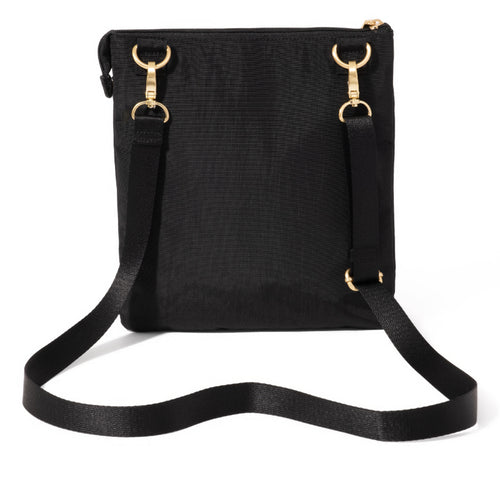 Baggallini Out and About Crossbody - Black with Gold Hardware