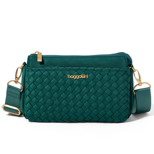 Baggallini Perry Crossbody - Jade Woven Twill
