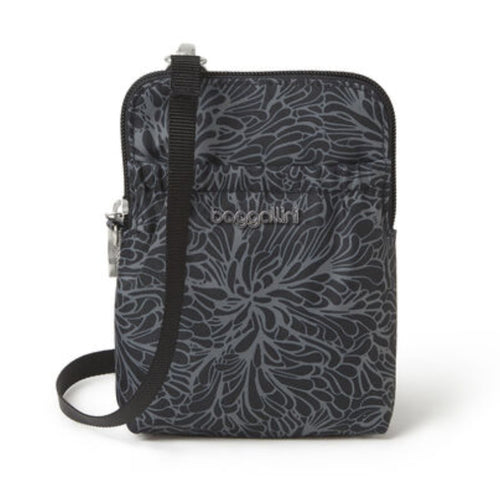 Baggallini RFID Bryant Pouch - Midnight Blossom Print