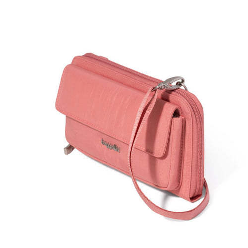 Baggallini RFID Phone Wallet Crossbody - Terracotta