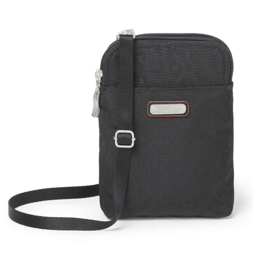 Baggallini Take Two Bryant Crossbody – Black Cheetah Embossed