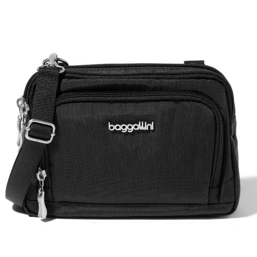 Baggallini Trifecta Wallet Crossbody - Black