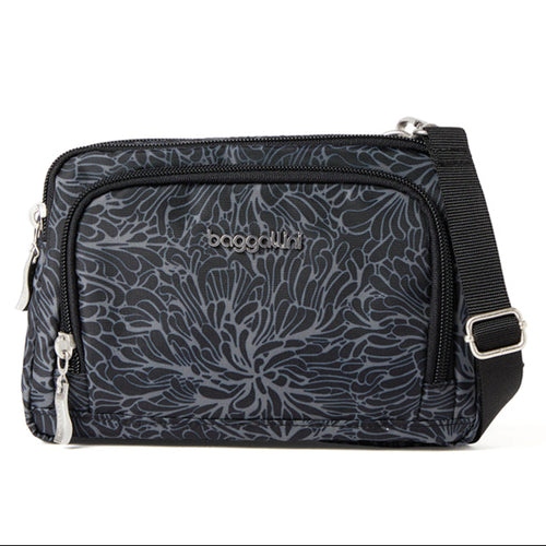 Baggallini Trifecta Wallet Crossbody - Midnight Blossom