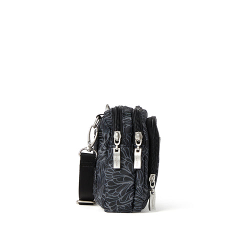Baggallini Trifecta Wallet Crossbody - Midnight Blossom