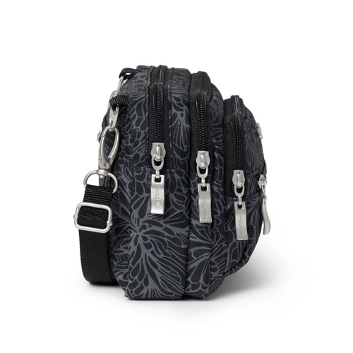 Baggallini Triple Zip Bagg – Midnight Blossom