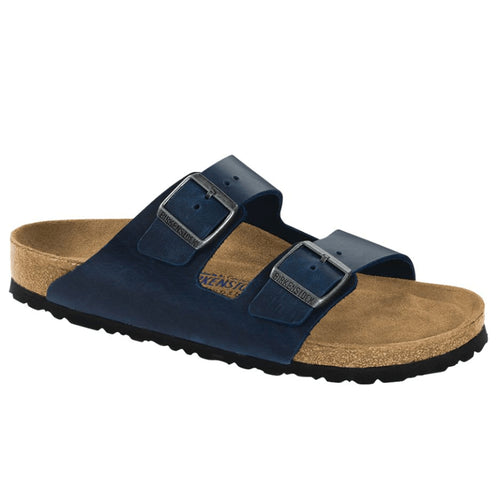 Women's Birkenstock Arizona Soft Footbed – Blue Oiled Leather