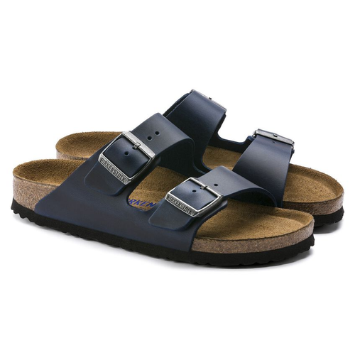 Women's Birkenstock Arizona Soft Footbed – Blue Oiled Leather