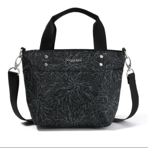 Baggallini Mini Carryall Tote - Midnight Blossom