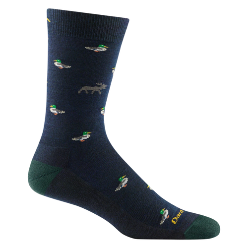 Men's Darn Tough Duck Duck Moose Lightweight Lifestyle Crew Socks - Eclipse