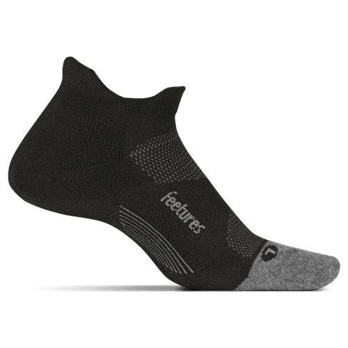 Feetures Elite Max Cushion No Show Tab Socks – Black