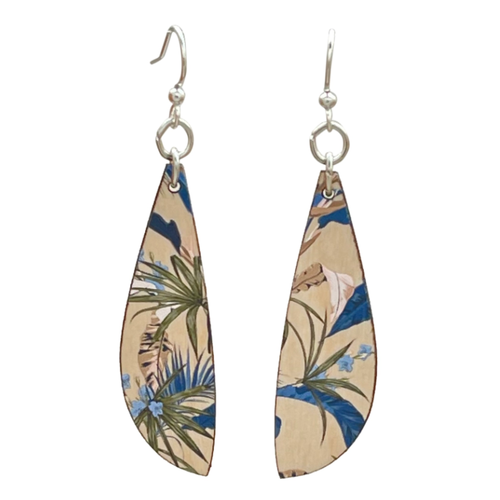 Green Tree Jewelry Blue Botanical Earrings