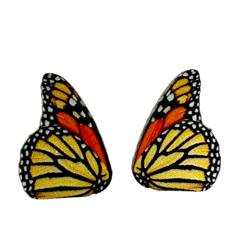 Green Tree Jewelry Monarch Butterfly Stud Earrings