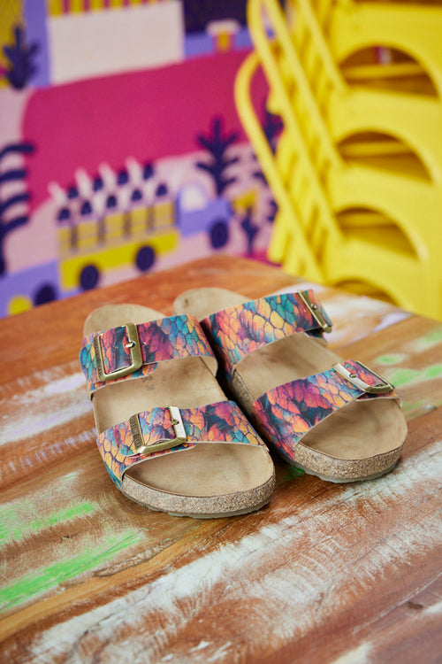Women's Haflinger Andrea Sandal in Kork Federn