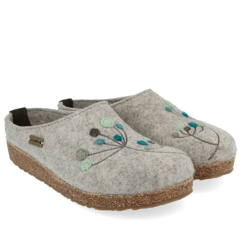 Women's Haflinger Amaya Whimsical Clog - Silver Grey
